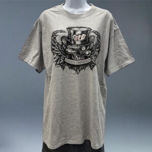 Harley Davidson Skull Poker Shirt Large Gray Las Vegas Dice Motorcycle Biker Tee